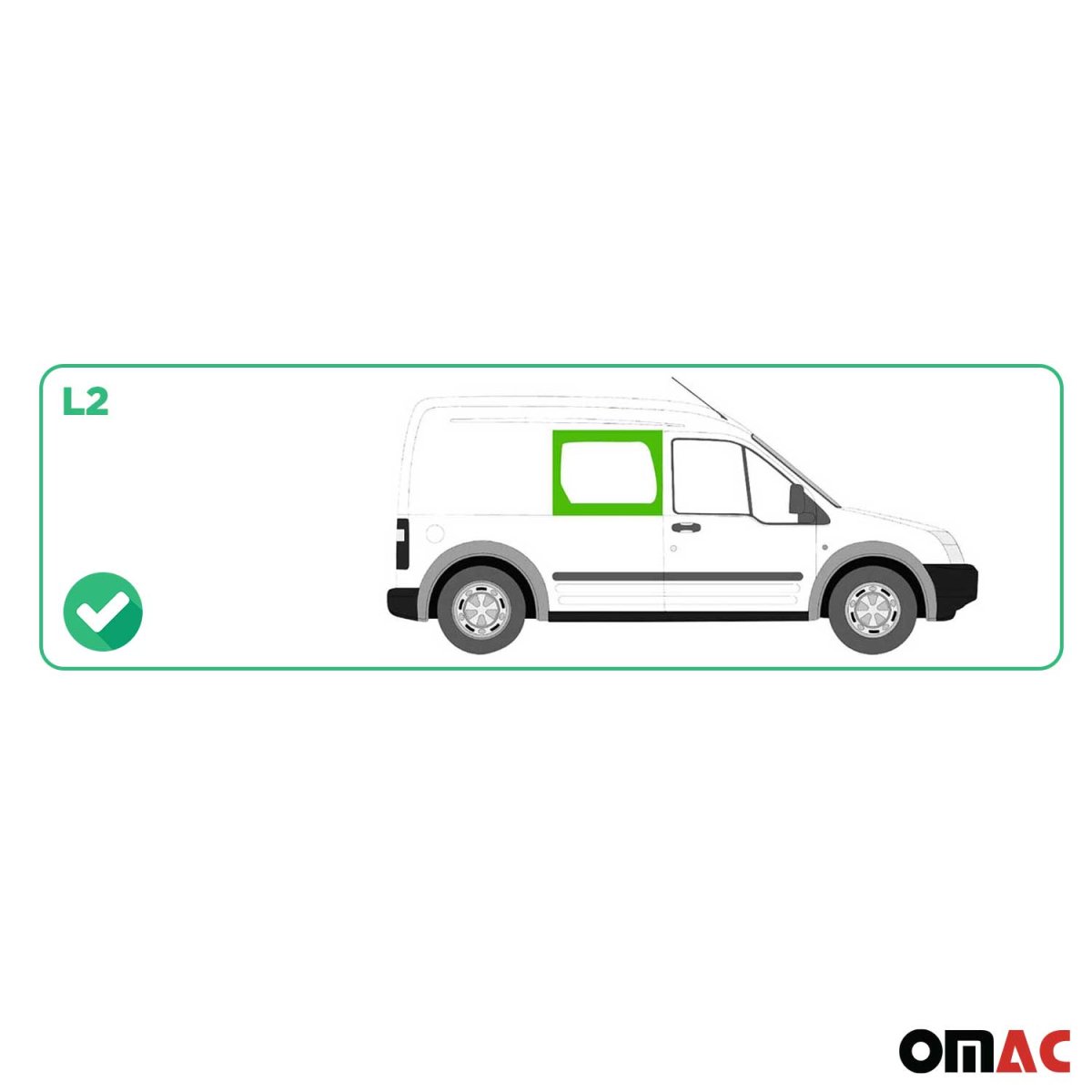 Ford Transit Connect Fixed Glass - Front Side Right - Omac - Galaxy - '10-'13